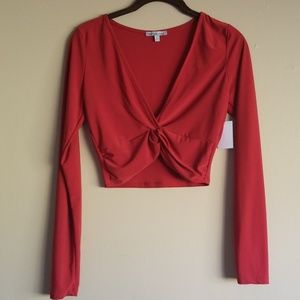 Charlotte Russe red crop top